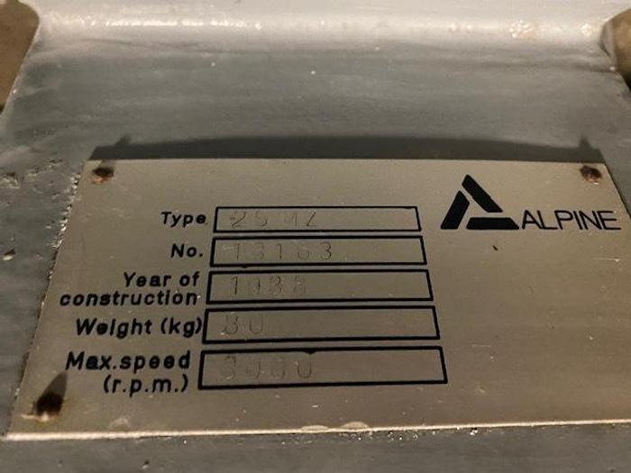 Used ALPINE MODEL 25 MZ   RELIANCE 3 HP MOTOR