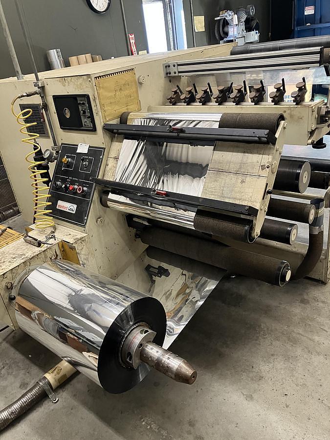 Used 30" WIDE STANFORD MODEL 638 CANTILEVEREDd DUPLEX SLITTER REWINDER