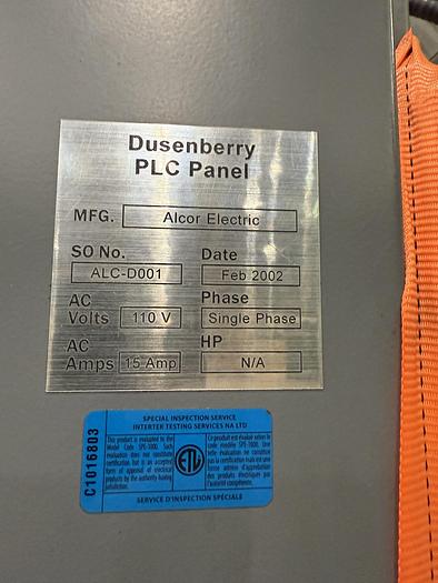 Used 72" DUSENBERY 613 COUNTER ROLL REWINDER
