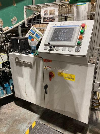 Used 120" WIDE CORETECH MODEL CM-11 AUTOMATIC CORE CUTTER - 1" - 12" ID CORES