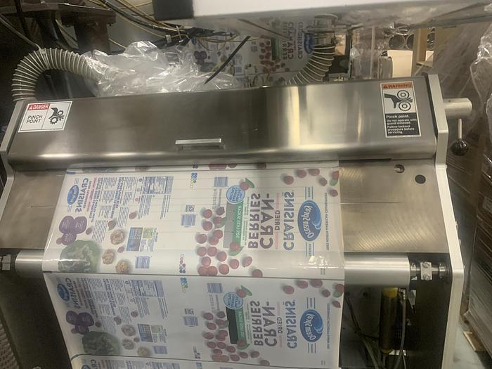 Used KHS-BARTELT VERTICAL POUCH MACHINE WITH HOODED SLIDE ZIPPER ATTACHMENT