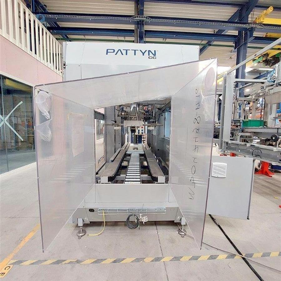 Used PATTYN HIGH-SPEED CASE ERECTING AND BAG INSERTING AUTOMATED PACKAGING SYSTEM