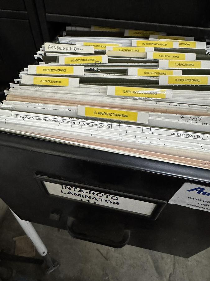 Used 72" WIDE INTAROTO LAMINATOR - PAPER & BOARD