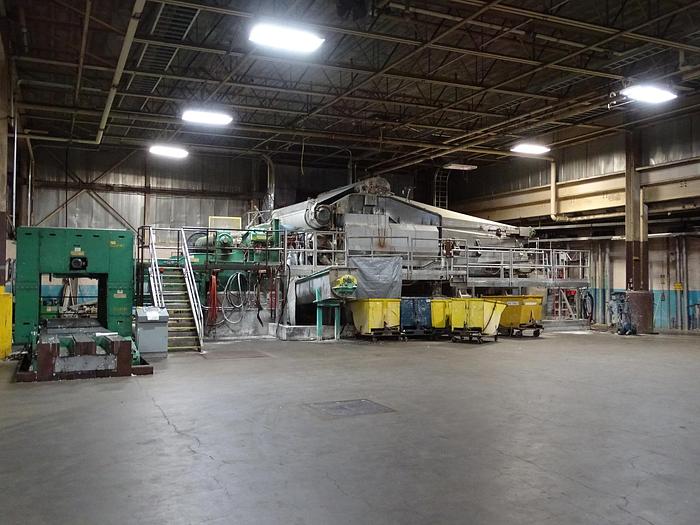 Used 122" (3.1M) TWIN WIRE WETLAP MACHINE W/ MODIFIED HEADBOX IN 2018 RATED 232 AIR DRY TONS