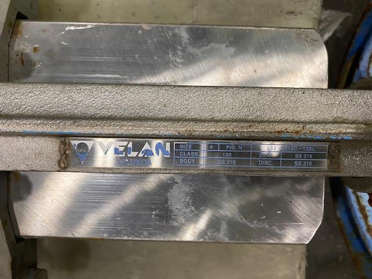 Used MANUAL STAINLESS STEEL KNIFE GATE VALVES 4" LOT OF (8)