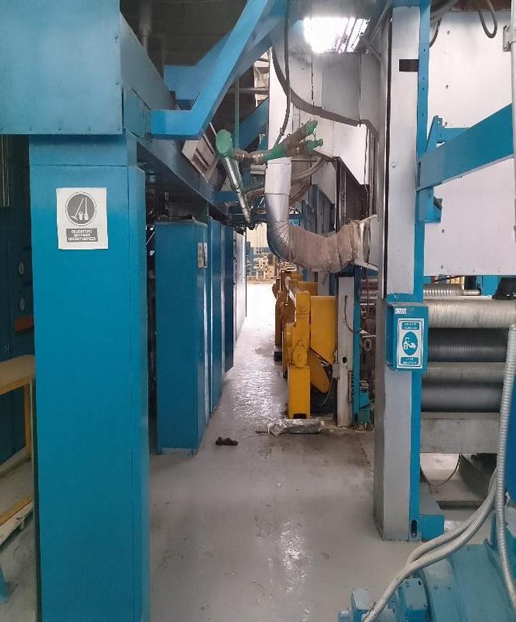 Used 40" (1050mm) WIDE TECMO FLEXO COATING & EMBOSSING LINE - ALUMINUM FOIL & FILM
