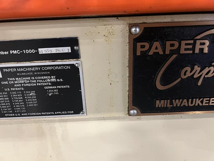 Used PMC PAPER MACHINERY CORPORATION MODEL PMC-1000 PAPER CUP MACHINE (Line #3)