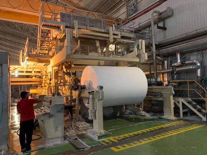 Used 108" (2.75M) RECARD CRESCENT FORMER TISSUE MACHINE 70 TPD PM15