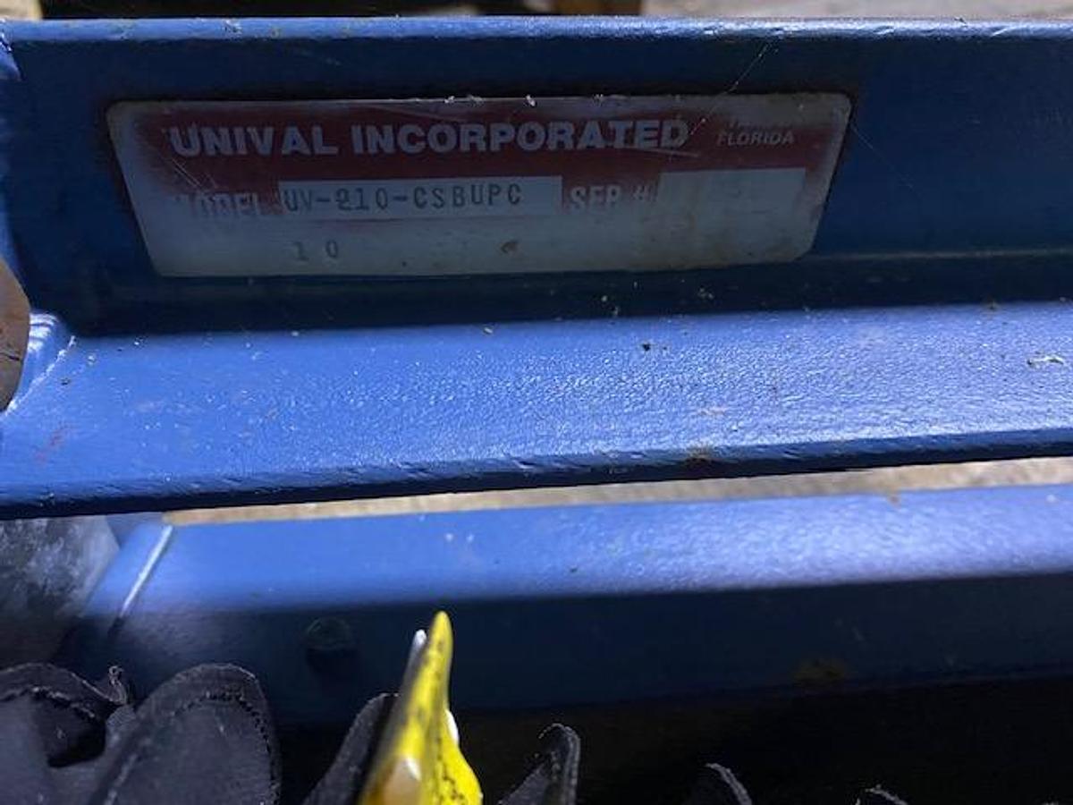 Used UNIVAL INC. 10" DIA. PNEUMATIC SLIDE GATE VALVE SS
