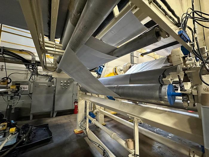 Used 88" WOLVERINE 3-COLOR FLEXO PRESS - 48" REPEAT