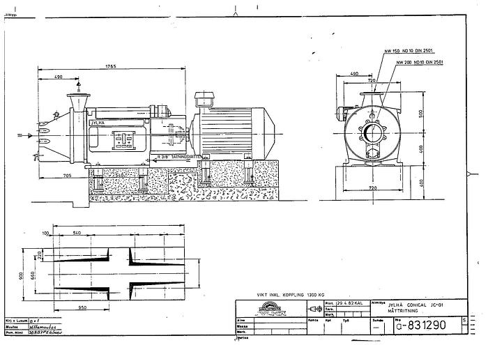 Used SUNDS (VALMET) JC-01 CONICAL REFINER
