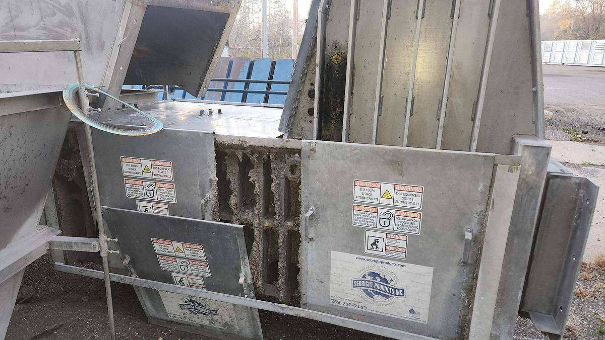 Used SEBRIGHT PRODUCTS BRIGHT TECHNOLOGIES MODEL 4030XS-1-7-SS HIGH DENSITY DEWATERING COMPACTOR EXTRUDER MANUFACTURED 2019