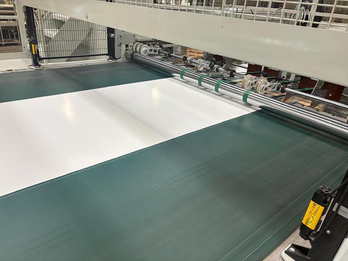 Used 98" WIDE BW PAPERSYSTEMS / MARQUIP FALCON 2500 DUAL ROTARY SHEETER - MFG 2018