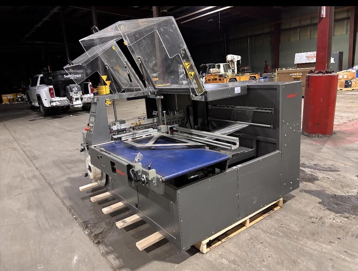 Used KALLFASS UNIVERSA 800 AUTOMATIC SIDE SEAL SHRINK WRAP SYSTEM MFG 2020