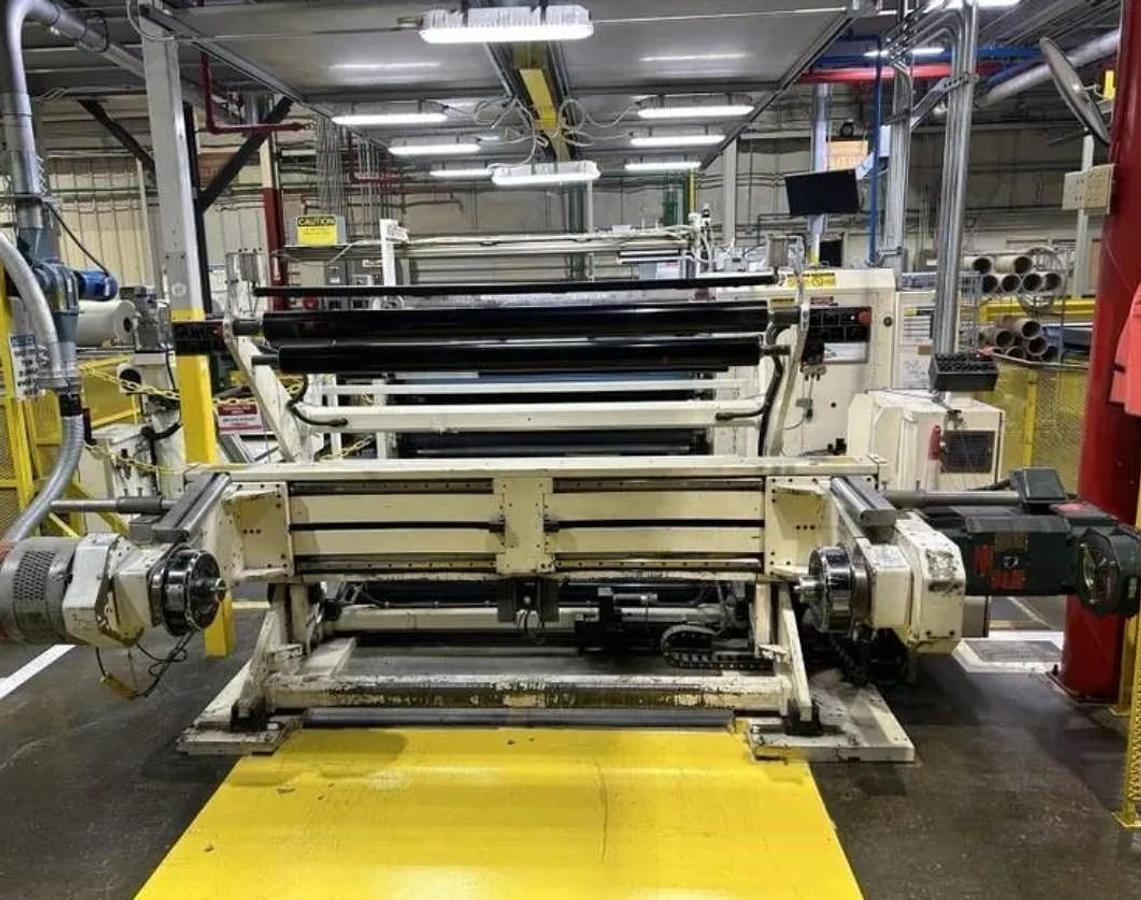 Used 110" WIDE DEACRO DA653D / 162C SIMPLEX REWINDER 