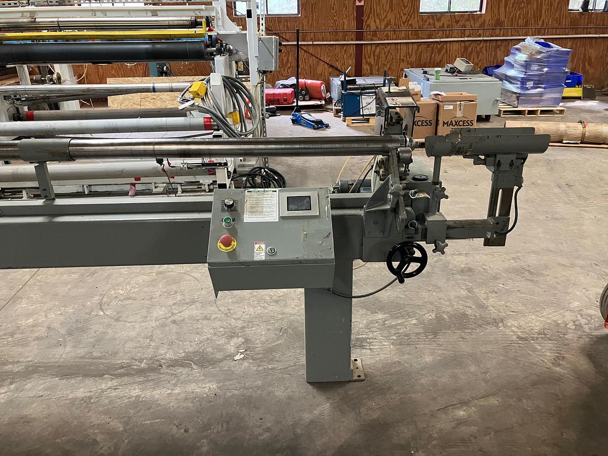 Used APPLETON MODEL A301 AUTOMATIC CORE CUTTER 120" LONG X 3" DIA. CORES 