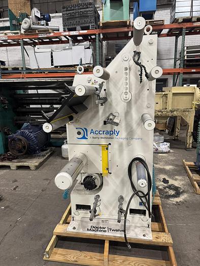 Used 12" WIDE ACCRAPLY STANFORD MODEL DM12 DOCTOR MACHINE MFG 2019
