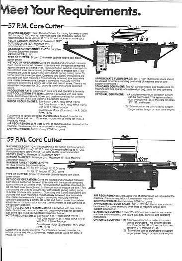 Used SONOCO CORE SAW