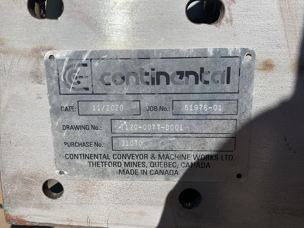 Used CONTINENTAL STAINLESS STEEL SCREW CONVEYOR 25' LONG