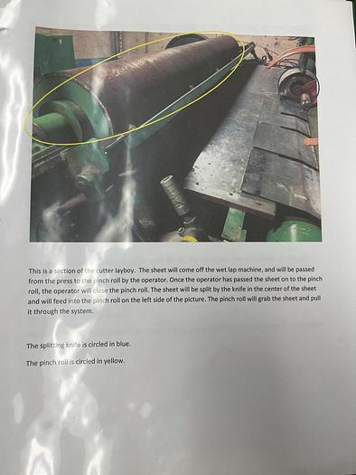 Used 122" (3.1M) TWIN WIRE WETLAP MACHINE W/ MODIFIED HEADBOX IN 2018 RATED 232 AIR DRY TONS
