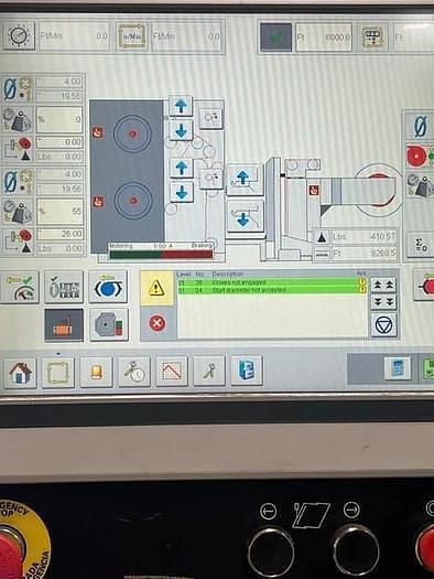 Used 63" ASHE SAPPHIRE S2 DUPLEX SLITTER REWINDER CANTILEVERED