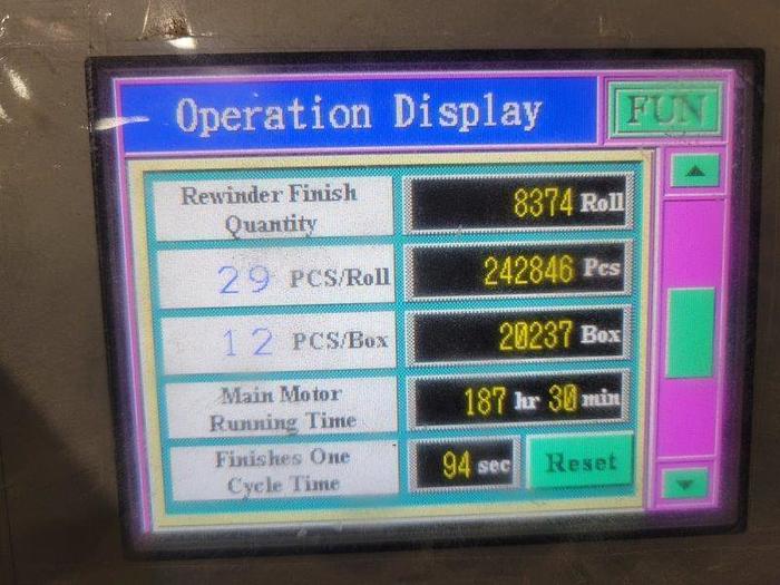 Used 112" CHAN LI (TAIWAN) JRT SLITTER REWINDER