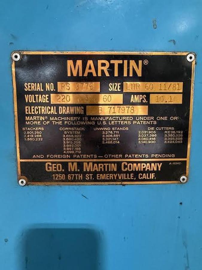 Used 55" PASABAN MODEL KD1350 DOUBLE ROTARY KNIFE SHEETER