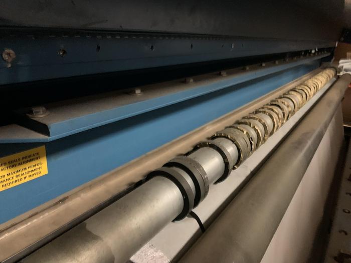 Used 96" ROSENTHAL SHEETER WITH SCORE SLITTING AND STACKER/FOLDING BAR - ALLEN BRADLEY CONTROLS PENDING JA Sold