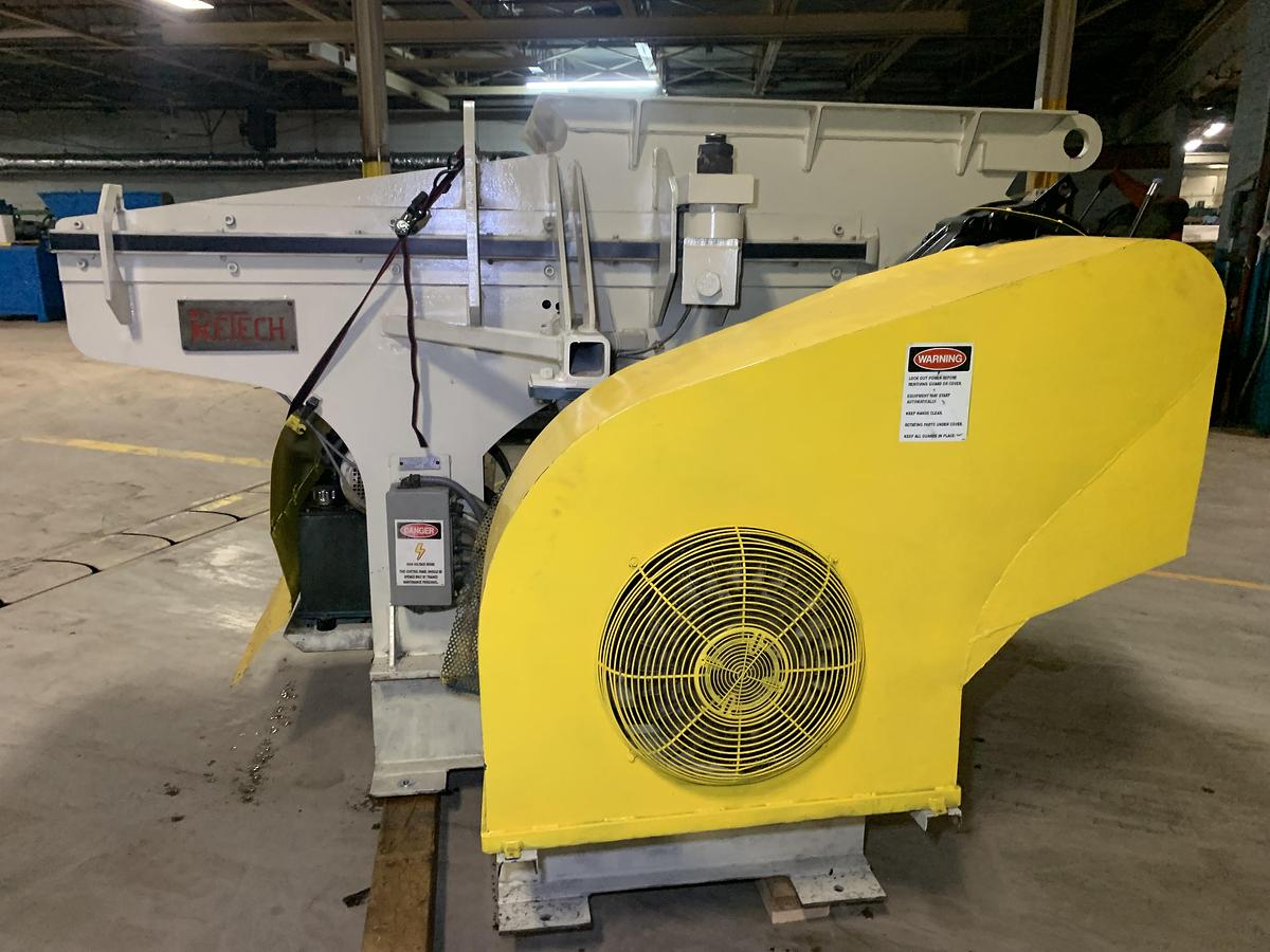 Used 75 HP RETECH GRANULATOR SHREDDER WITH HOPPER (NO INFEED CONVEYOR)
