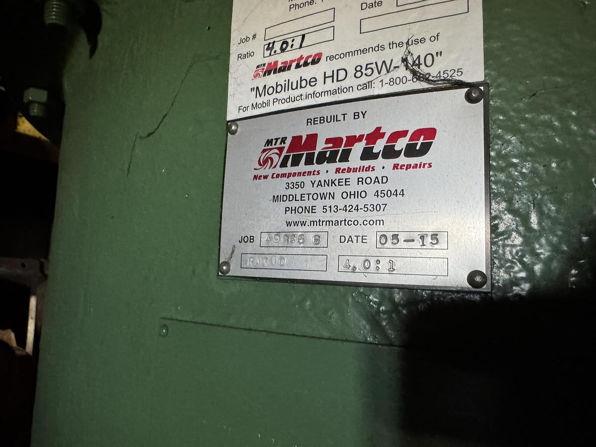 Used MARTCO SIZE 3 REBUILT HYDRAPULPER GEARBOX RATIO 4:0:1