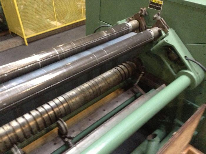 Used 74" DUSENBERY MODEL 260 FS DUPLEX CENTER SURFACE SLITTER REWINDER NO UNWIND