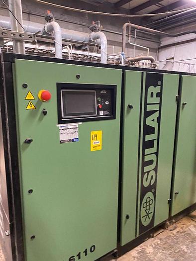 Used SULLAIR MODEL LS11009 AIR COMPRESSOR MANUFACTURED 2017