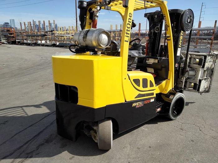 Used 12,000 POUND HYSTER S120FTPRS PAPER ROLL CLAMP TRUCK-PENDING AUC