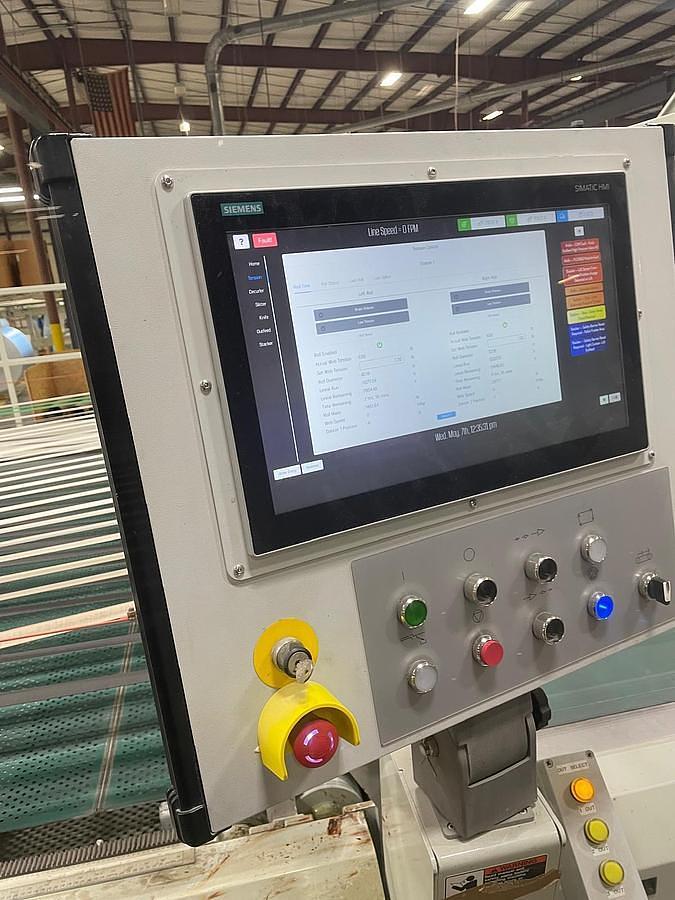 Used 98" WIDE BW PAPERSYSTEMS / MARQUIP FALCON 2500 DUAL ROTARY SHEETER - MFG 2018