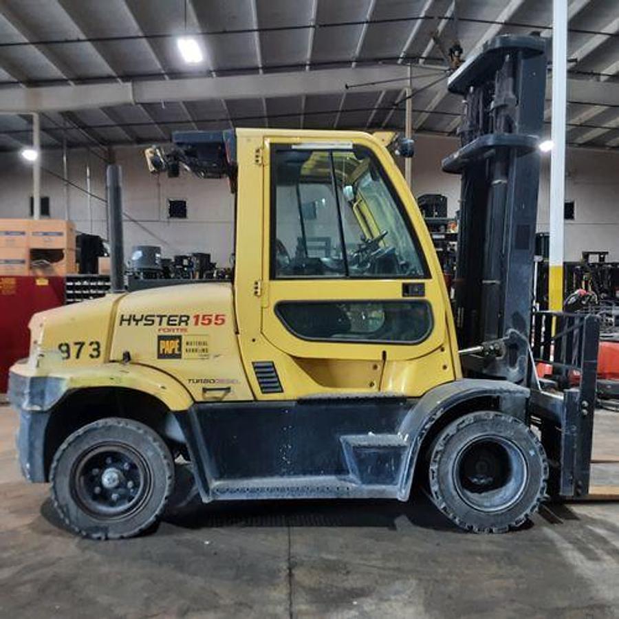 Used 2017 HYSTER H155FT 15,500 CAPACITY DIESEL FORKLIFT WITH 4-WAY HYDRAULICS
