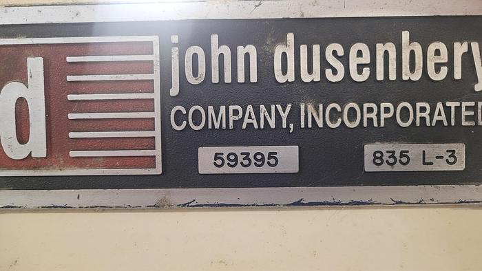 Used 63" DUSENBERY MODEL 835 L3 DUPLEX CANTILEVERED SLITTER REWINDER