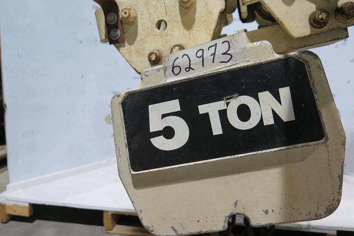 Used 5 TON COFFING ELECTRIC CHAIN HOIST Pending JE