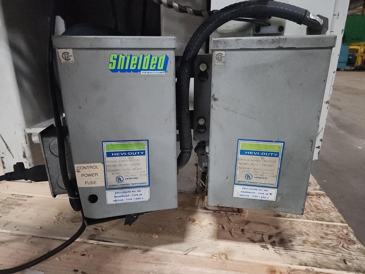 Used 120" WIDE AUTOMATIC HANDLING MODEL SHARK-10 CORE CUTTER 3" CORES