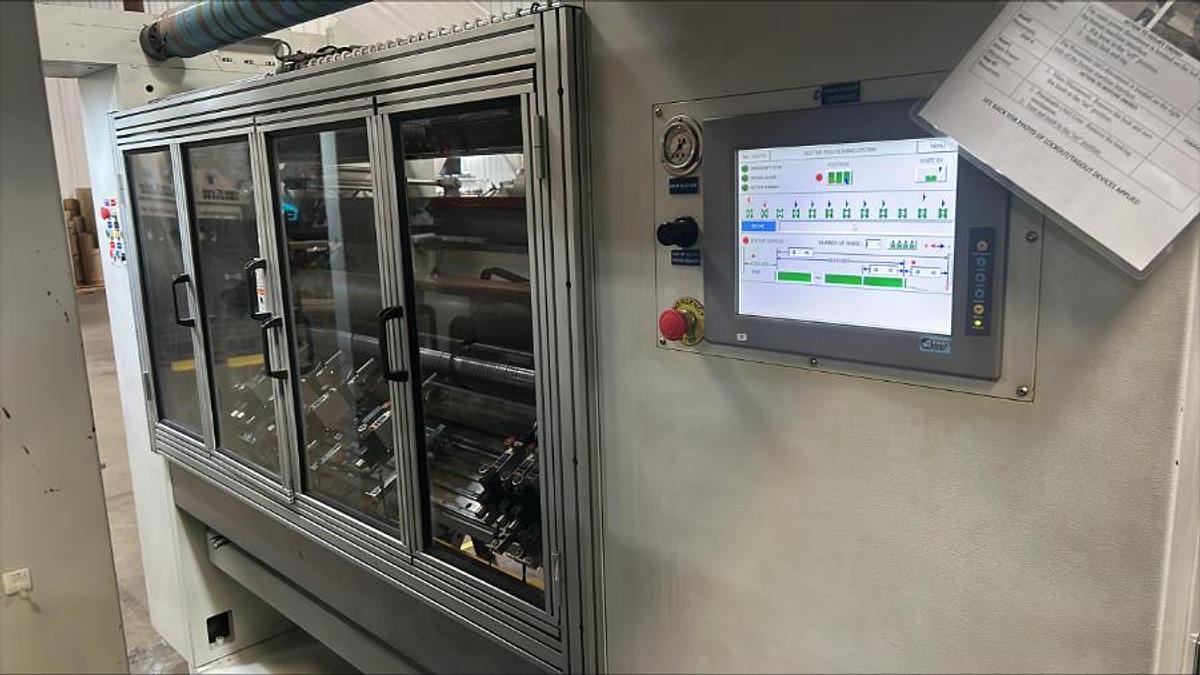 Used 51" WIDE KARLVILLE DUPLEX SLITTER REWINDER MODEL SLIT-JHS-1300 MFG 2013