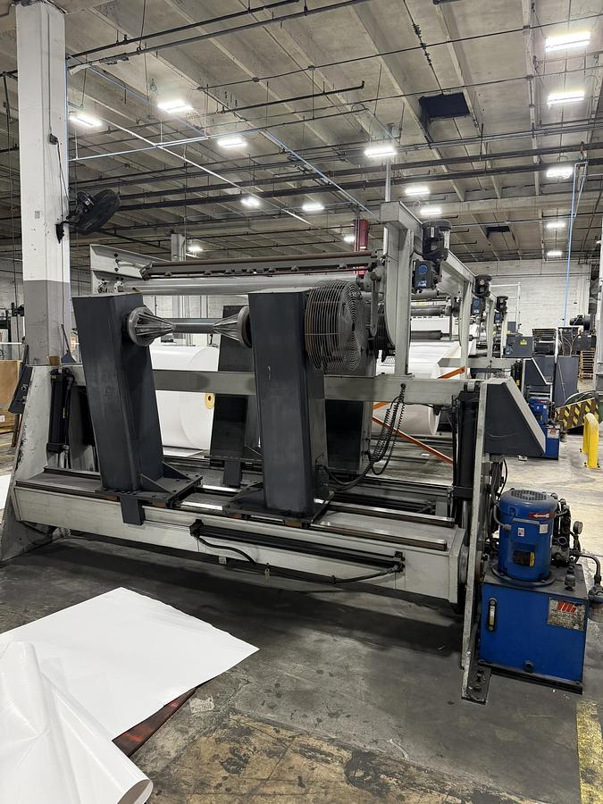Used 65" WIDE MAXSON MDH DUAL ROTARY SHEETER - FOUR UNWIND STANDS - MANUFACTURED 2014 - PENDING LS