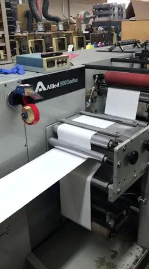 Used 13" ALLIED MODEL 313 4 COLOR 3 DIE STATION FLEXO PRESS