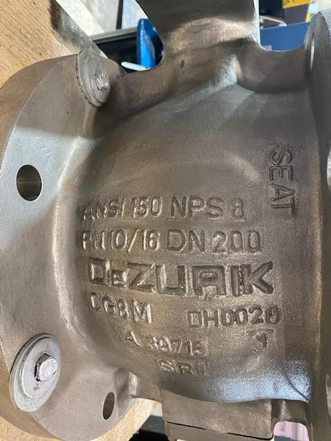 DEZURIK SIZE 8 VPB STYLE 8" SS BALL VALVE