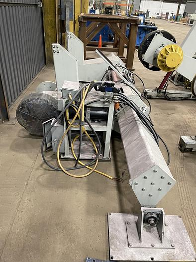 Used 97" POWELL SHAFTLESS FLOOR PICK UP UNWIND STAND 72" DIAMETER