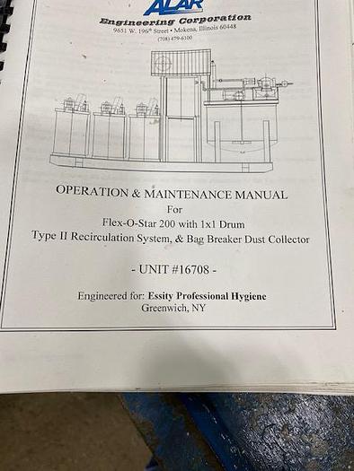 Used ALAR WATER FILTRATION SYSTEM FLEX-O-STAR MODEL 200