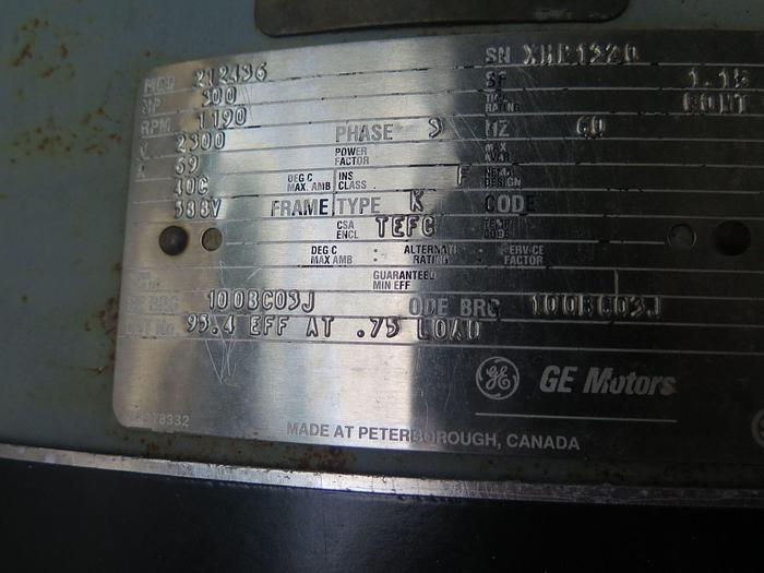 Used 300HP AC GENERAL ELECTRIC MOTOR 1200 RPM