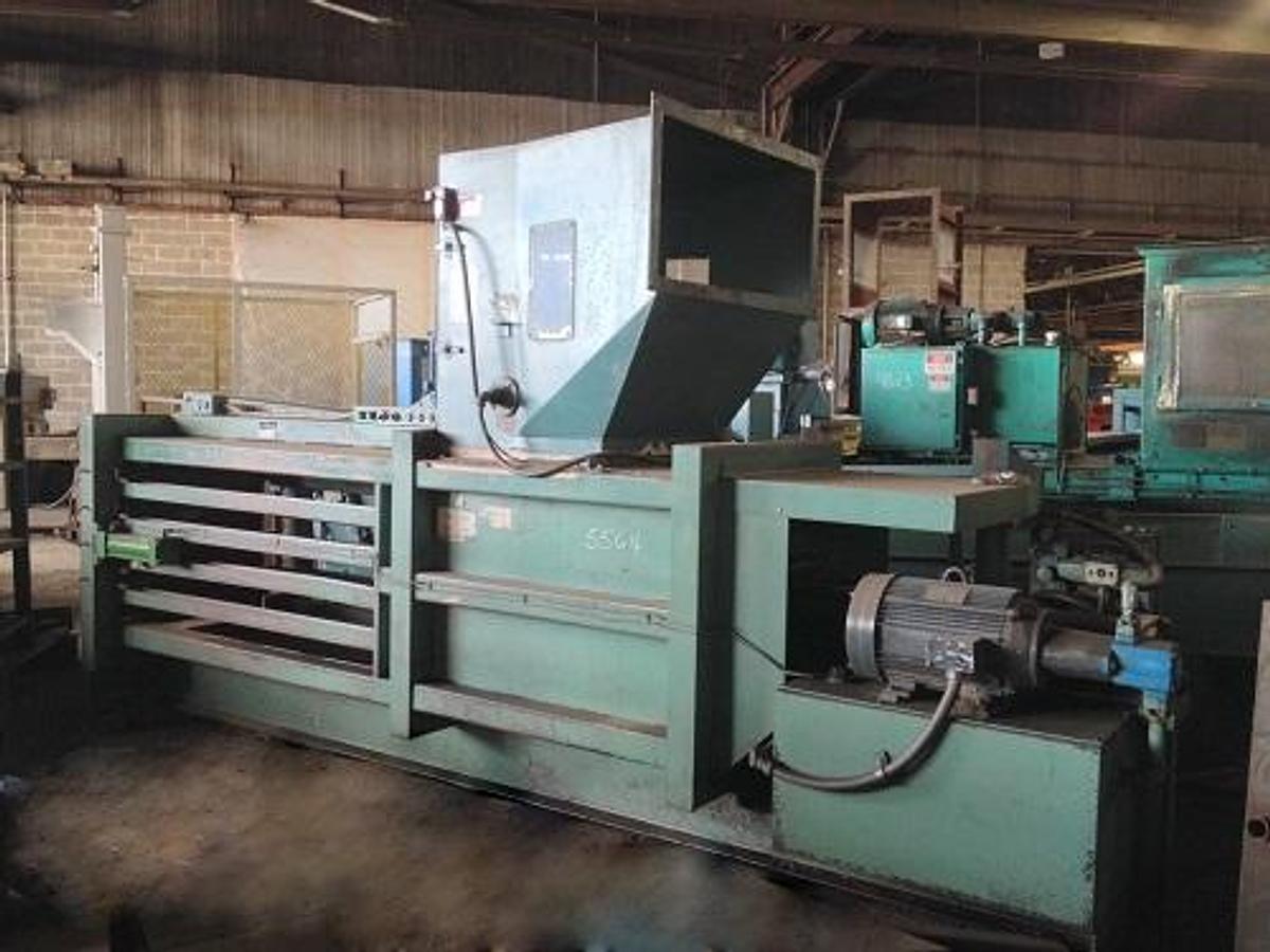 Used MAREN MODEL 50 SHREDDER WITH MAREN 122 BALER CONVEYOR INCLUDED