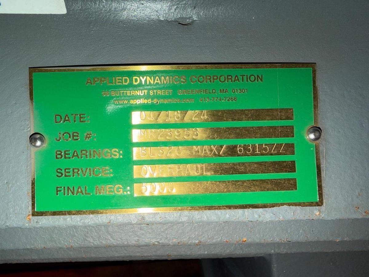 Used 125HP TECO-WESTINGHOUSE MAX-E1 MOTOR 575V OVERHAULED IN APRIL 2024