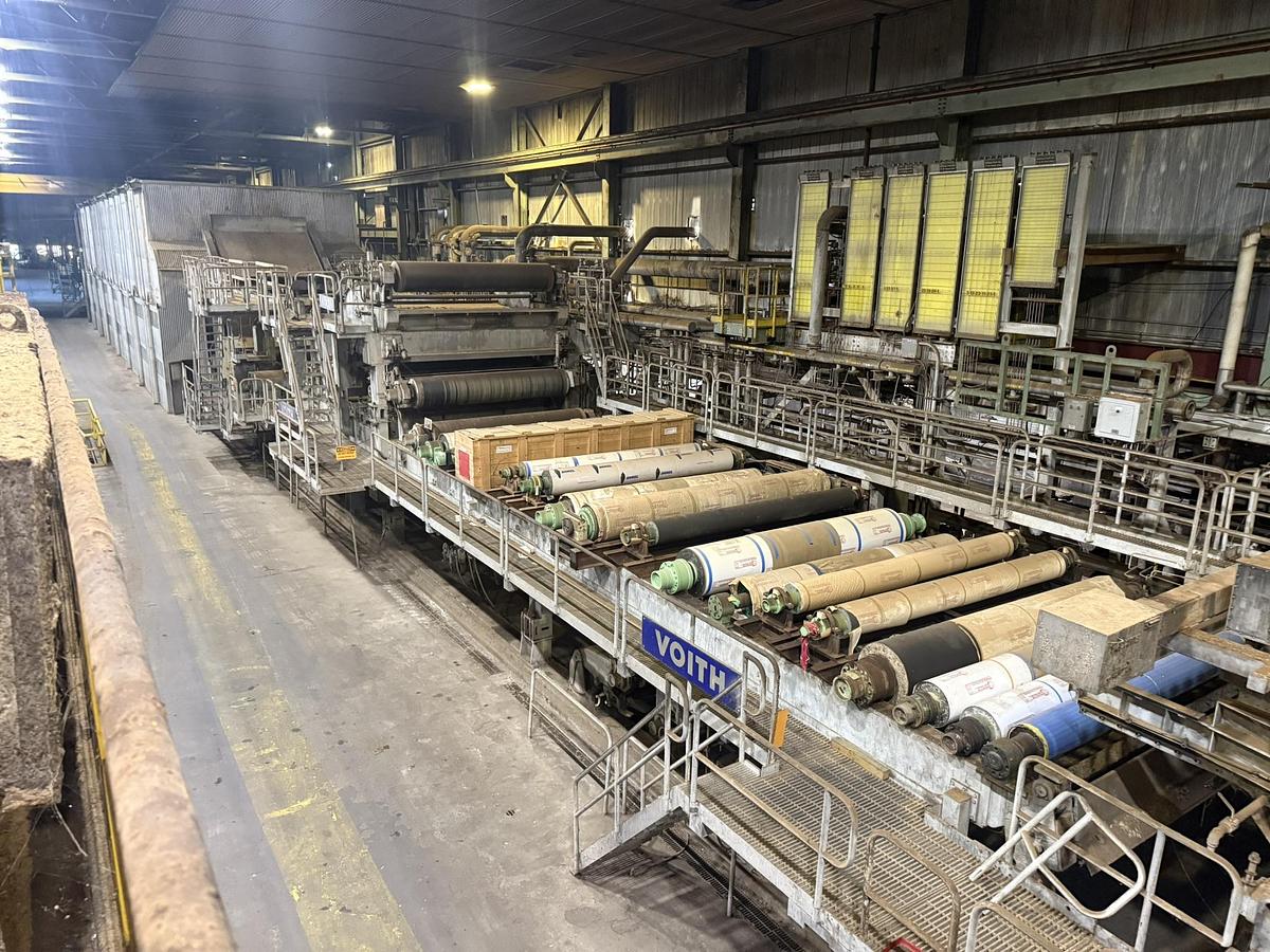 Used 110" (2.8M) VOITH FOURDRINIER PAPER MACHINE (2002) – 72" DIAMETER DRYERS – DUAL SHOE PRESS (GBM)