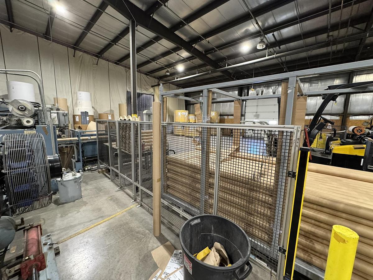 Used 72" WIDE JENNERJAHN MODEL SRA-72 COUNTER ROLL SLITTER REWINDER