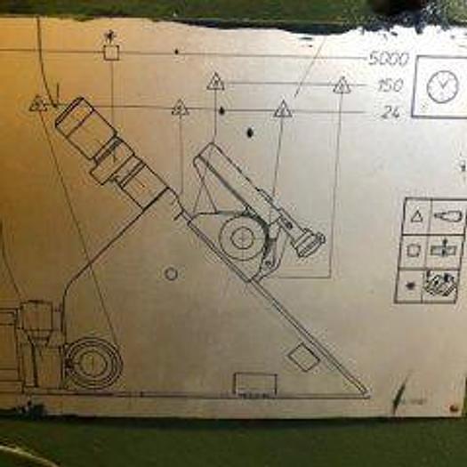 Used 70" JAGENBERG SHAFTLESS FLOOR PICK UP UNWIND STAND 60" DIAMETERS